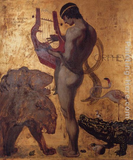 Orpheus painting - Franz von Stuck Orpheus art painting